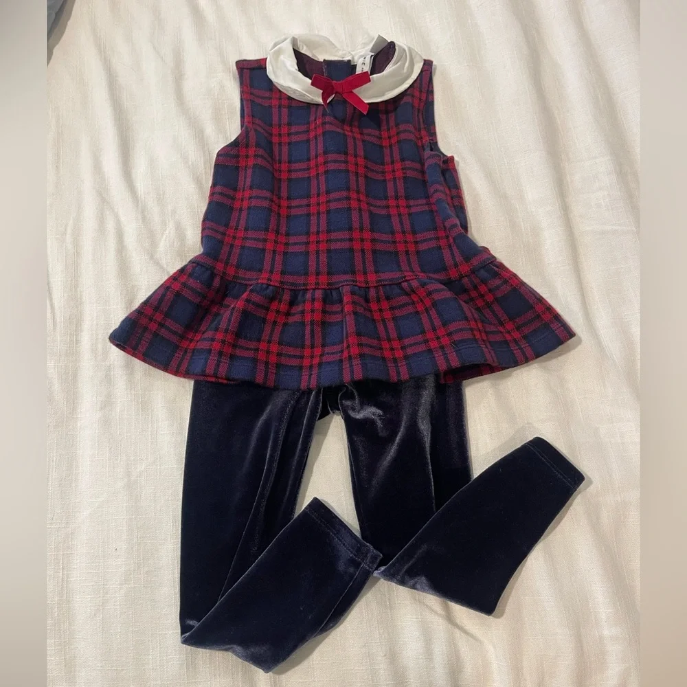 Janie and Jack Navy and Red outfit.